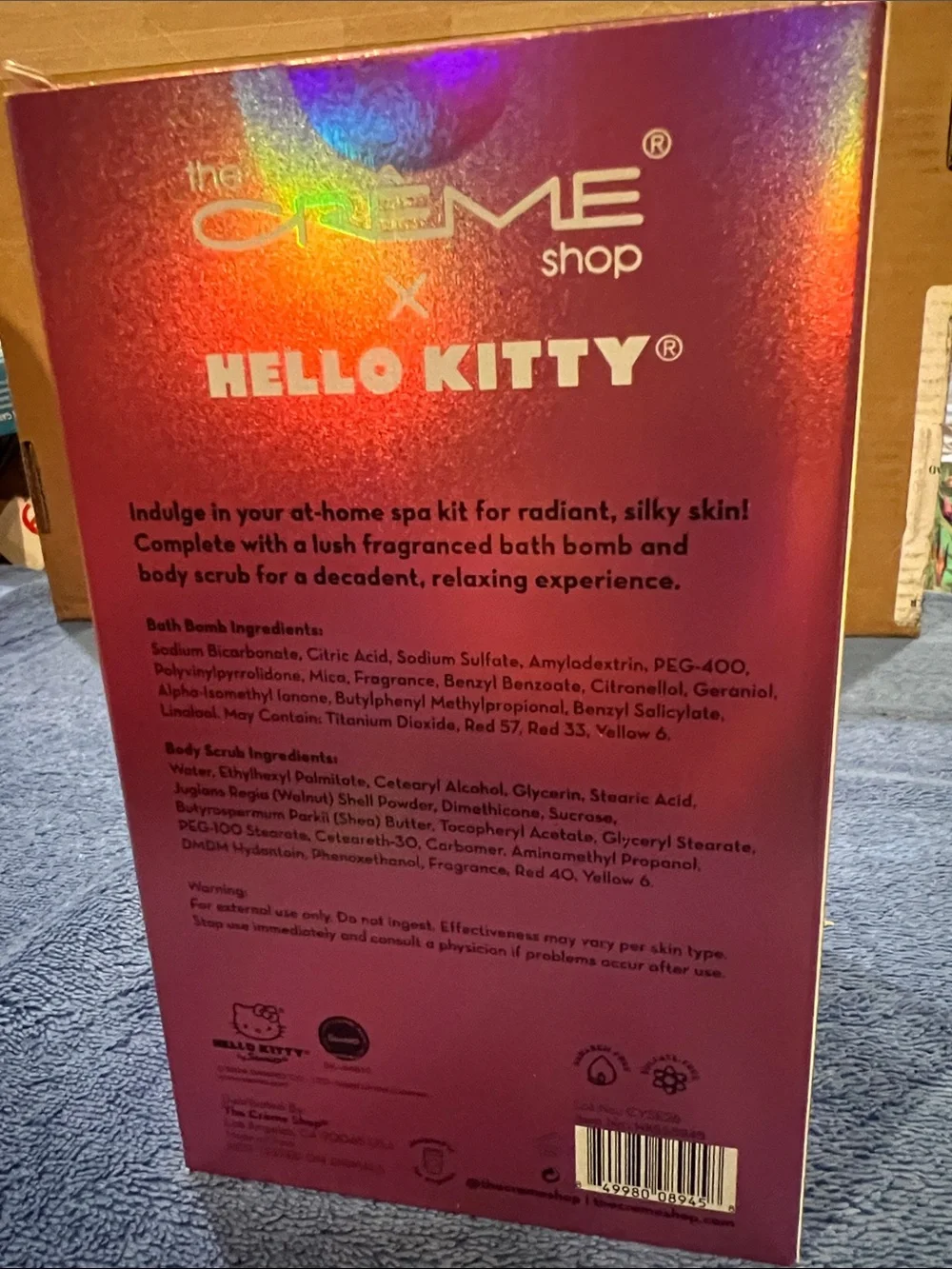 The Crème Shop x Hello Kitty Silky Skin Spa Set - rosy strawberry